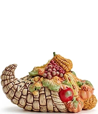 Fitz and Floyd Fall Harvest Cornucopia Figurine Cookie Jar
