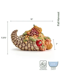 Fitz and Floyd Fall Harvest Cornucopia Figurine Cookie Jar