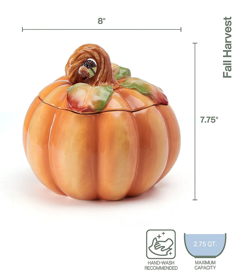 Fitz and Floyd Fall Harvest Pumpkin Cookie Jar