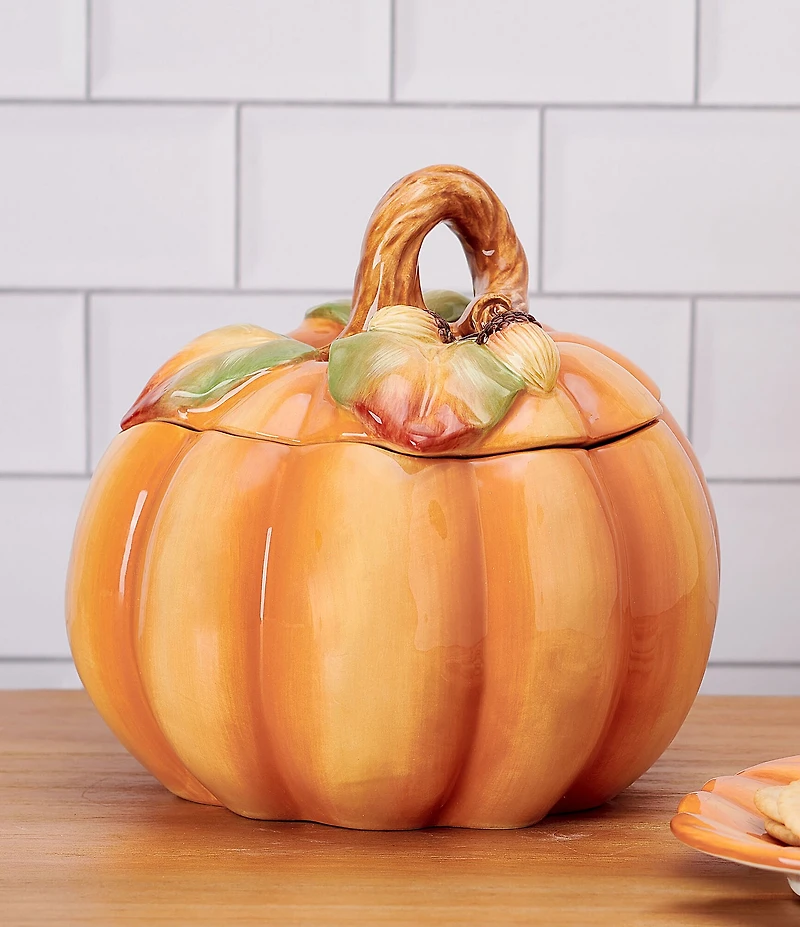 Fitz and Floyd Fall Harvest Pumpkin Cookie Jar