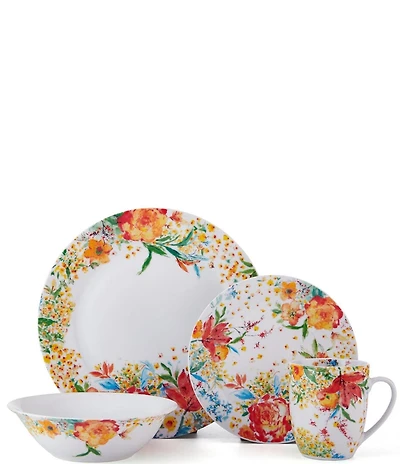 Fitz and Floyd Garden Delight Collection 32-Piece Dinnerware Set