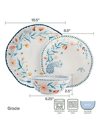 Fitz and Floyd Gracie Dinnerware 12-Piece Set