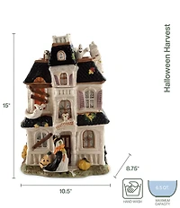 Fitz and Floyd Halloween Harvest Haunted House Cookie Jar