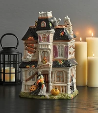 Fitz and Floyd Halloween Harvest Haunted House Cookie Jar