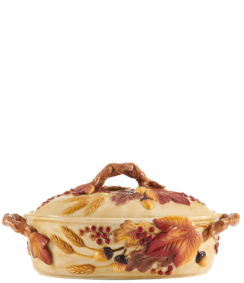 Fitz and Floyd Harvest Covered Vegetable Serve Bowl