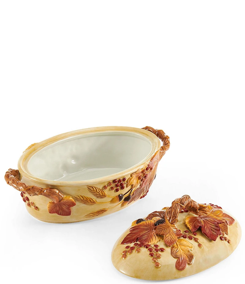 Fitz and Floyd Harvest Covered Vegetable Serve Bowl