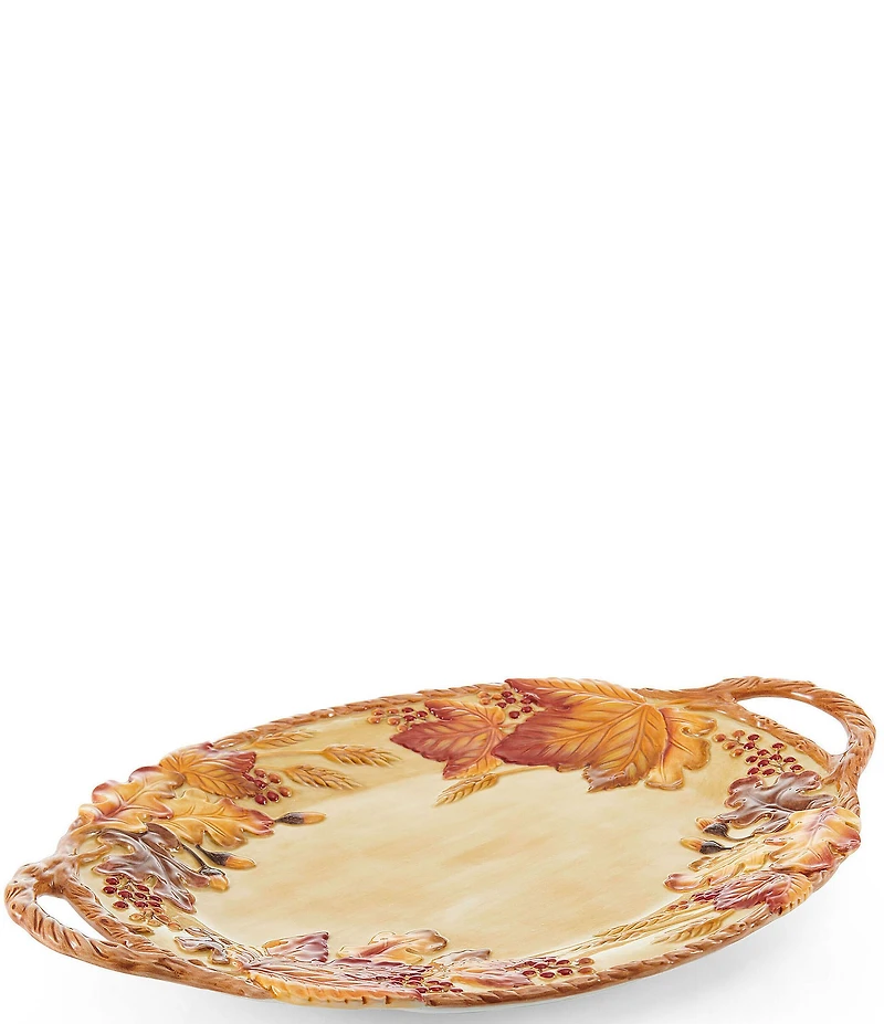 Fitz and Floyd Harvest Handled Serving Platter