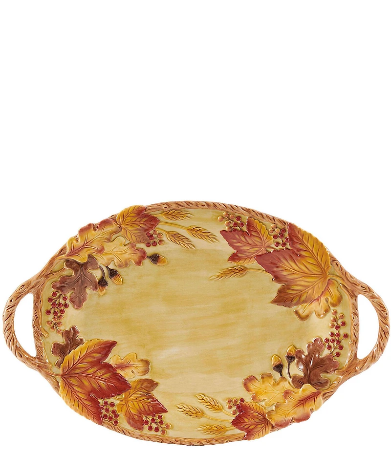 Fitz and Floyd Harvest Handled Serving Platter