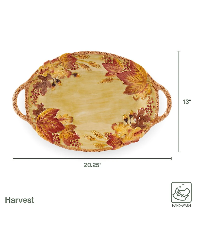 Fitz and Floyd Harvest Handled Serving Platter