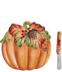 Fitz and Floyd Harvest Snack Plate with Spreader