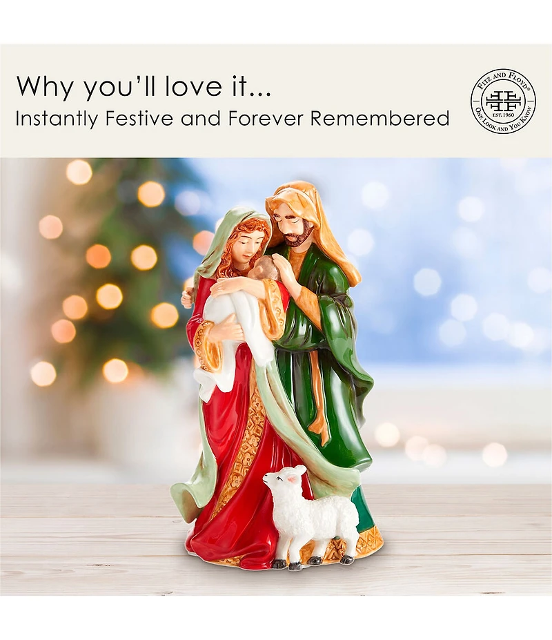 Fitz And Floyd Holiday Holy Family Musical Figurine