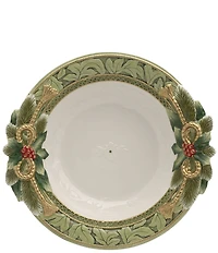 Fitz and Floyd Holiday Home Collection Green Large Serving Bowl