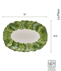 Fitz and Floyd La Fleur Leaf Platter, 15#double;