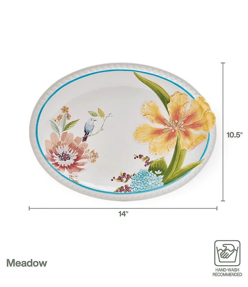 Fitz and Floyd Meadow Large Serving Platter, 14.25#double;
