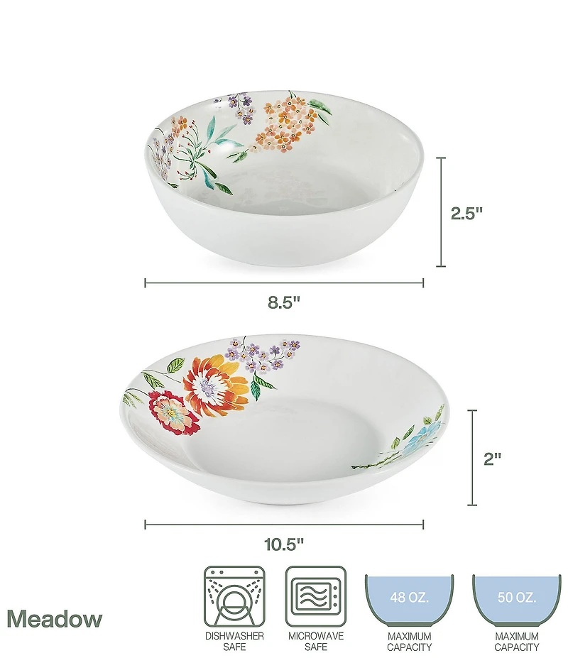 Fitz and Floyd Meadow Serve Bowls, Set of 2