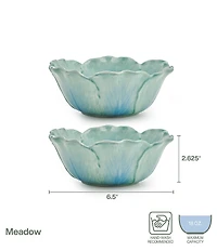 Fitz and Floyd Meadows Tulip Bowls, Set of 2