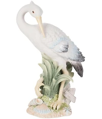 Fitz and Floyd Newport Home Collection Tall Egret Backward Facing Figurine