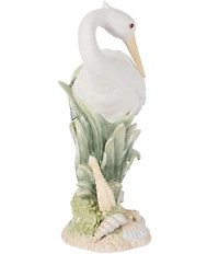 Fitz and Floyd Newport Home Collection Tall Egret Backward Facing Figurine