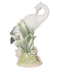 Fitz and Floyd Newport Home Collection Tall Egret Backward Facing Figurine