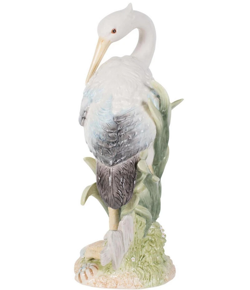 Fitz and Floyd Newport Home Collection Tall Egret Backward Facing Figurine