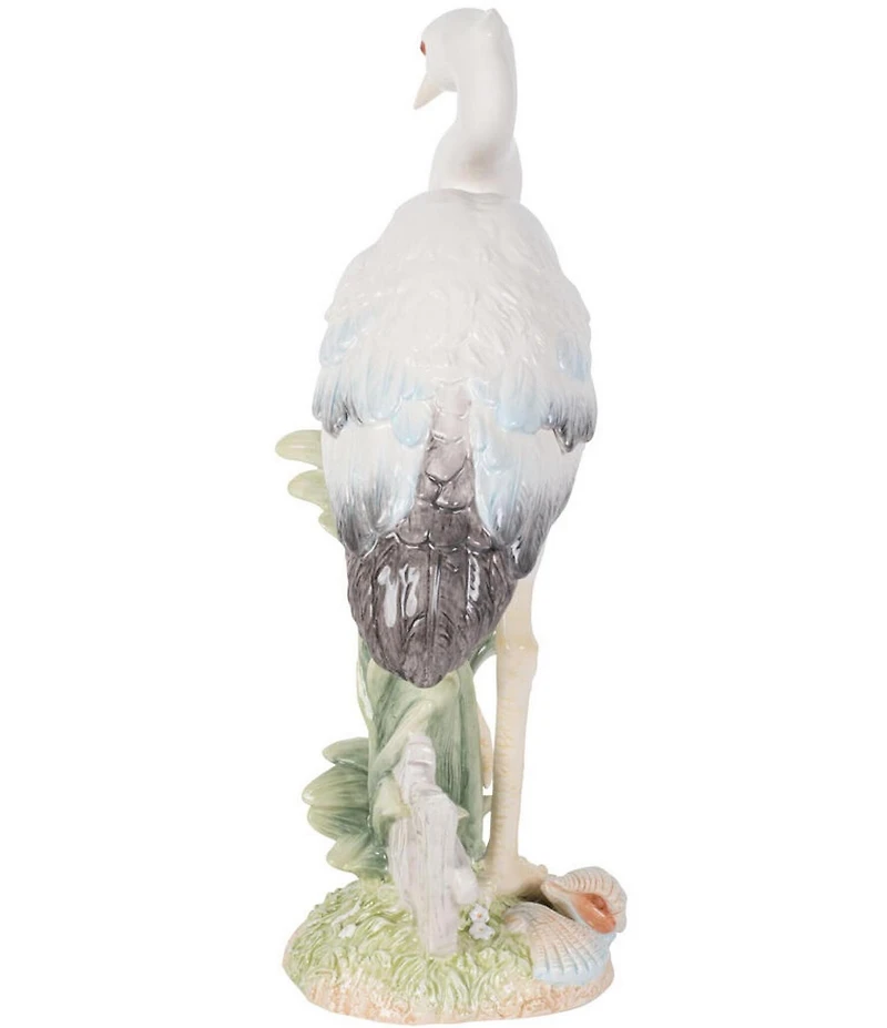 Fitz and Floyd Newport Home Collection Tall Egret Forward Facing Figurine