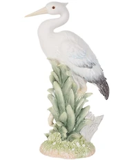 Fitz and Floyd Newport Home Collection Tall Egret Forward Facing Figurine