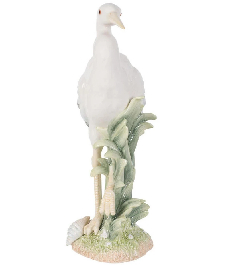 Fitz and Floyd Newport Home Collection Tall Egret Forward Facing Figurine