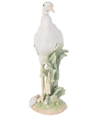 Fitz and Floyd Newport Home Collection Tall Egret Forward Facing Figurine