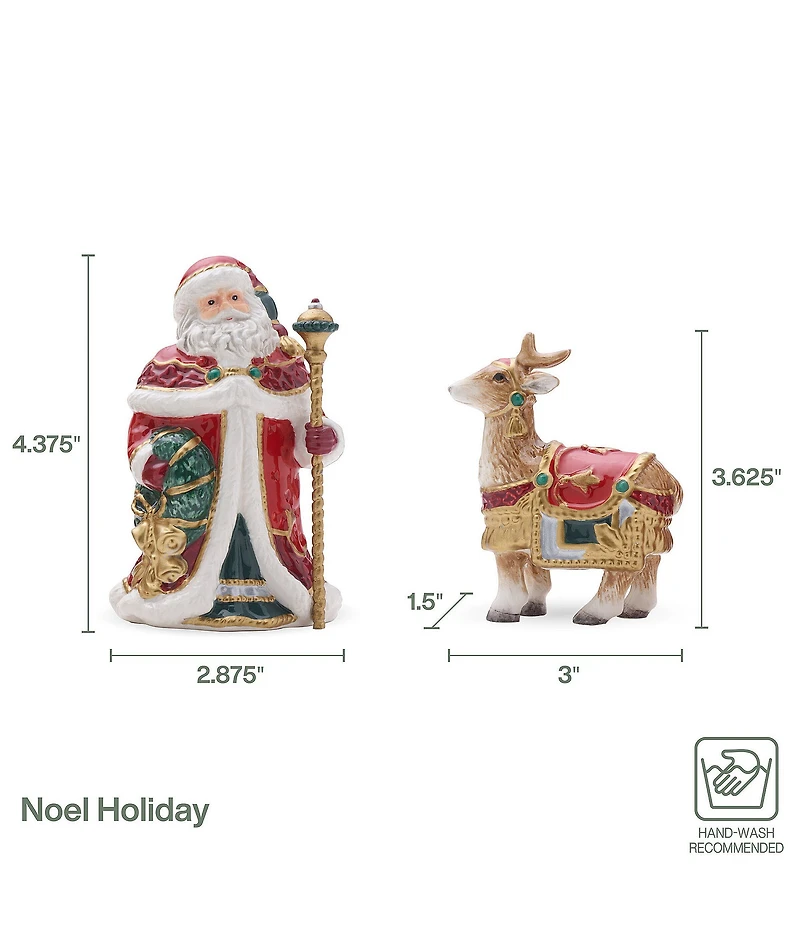 Fitz And Floyd Noel Holiday Salt & Pepper Set