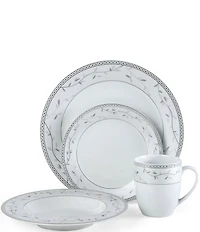Fitz and Floyd Platinum Vine 32-Piece Dinnerware Set