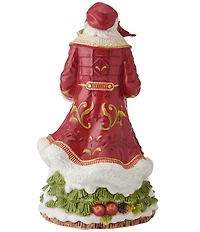 Fitz and Floyd Poinsettia Holiday Collection Musical Santa #double;We Wish You a Merry Christmas#double; Figurine