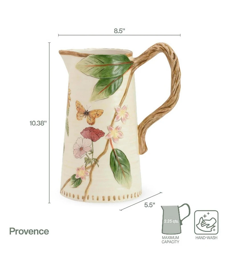 Fitz and Floyd Provence Nature-Inspired Pitcher