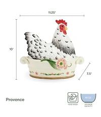Fitz and Floyd Provence Rooster Covered Vegetable Bowl