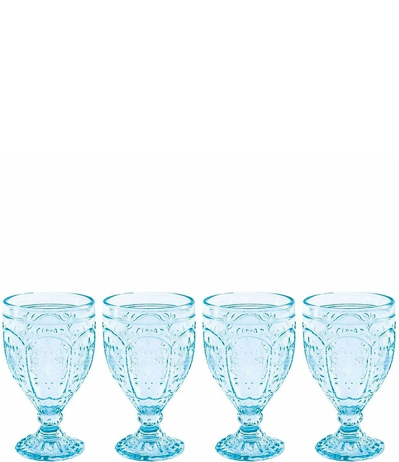 Fitz and Floyd Red Trestle Goblets, Set of 4