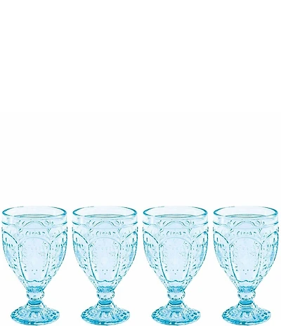 Fitz and Floyd Red Trestle Goblets, Set of 4