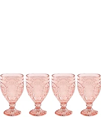 Fitz and Floyd Red Trestle Goblets, Set of 4