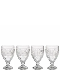 Fitz and Floyd Red Trestle Goblets, Set of 4