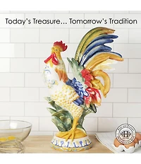 Fitz and Floyd Ricamo Collection Rooster Figurine, 20.5#double;