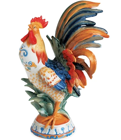 Fitz and Floyd Ricamo Collection Rooster Figurine, 20.5#double;