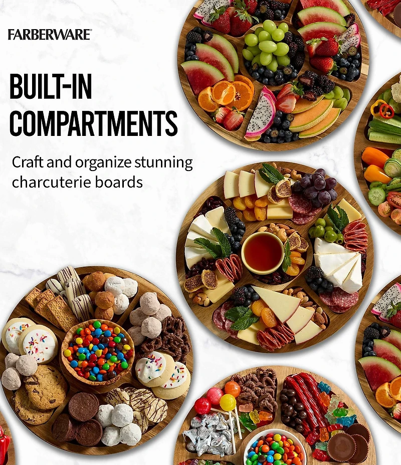 Farberware Round Build-A-Board Lock Lid Platter