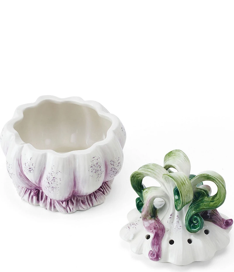 Fitz and Floyd Sicily Green Garlic Keeper