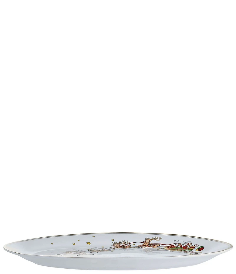 Fitz and Floyd St Nicholas Collection Gold Platter, 14#double;