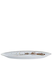 Fitz and Floyd St Nicholas Collection Gold Platter, 14#double;