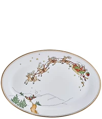 Fitz and Floyd St Nicholas Collection Gold Platter, 14#double;