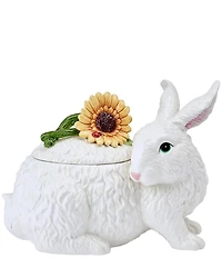 Fitz and Floyd Sunflower Rabbits Collection Cookie Jar