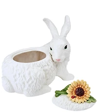 Fitz and Floyd Sunflower Rabbits Collection Cookie Jar