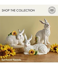 Fitz and Floyd Sunflower Rabbits Collection Cookie Jar