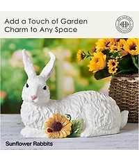 Fitz and Floyd Sunflower Rabbits Collection Resting Figurine