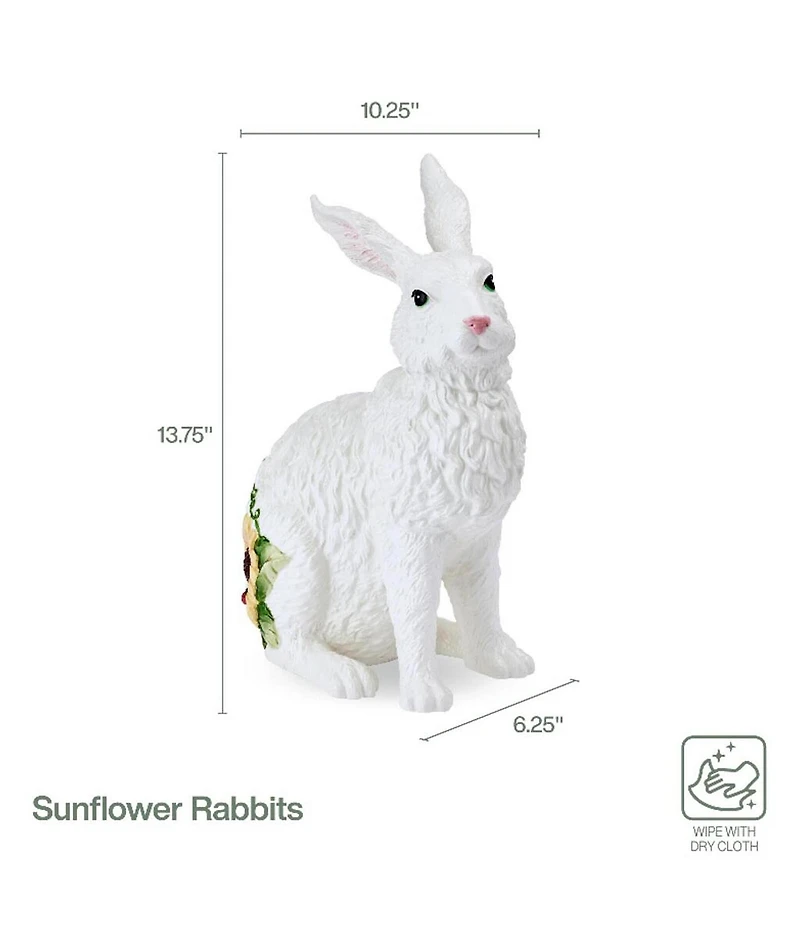 Fitz and Floyd Sunflower Rabbits Collection Sitting Figurine