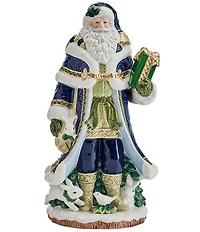 Fitz and Floyd Telluride Blue Santa Figurine